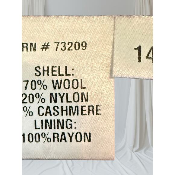 Marvin Richards Wool Cashmere Blend Black Coat 14P Made in Bulgaria - Picture 4 of 6